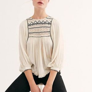 Free People Cyprus Avenue Top in Ivory. NWT. Size Large